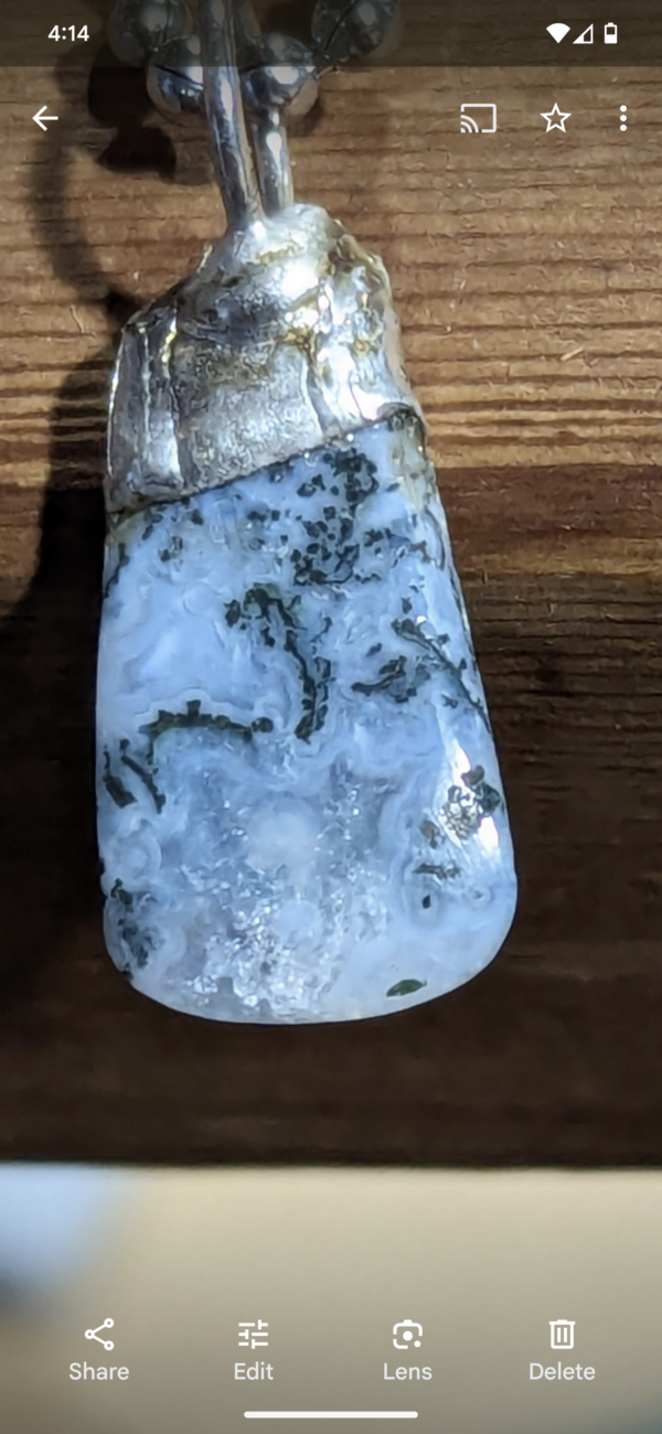 Baker Blue Agate Pendant - Image 2